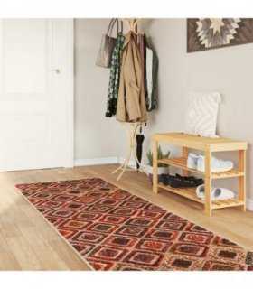 vidaXL Rug Runner MARSA Multicolour 80 x 250 cm Polyester and PVC