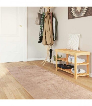 vidaXL Rug Runner MARSA Sand 100 x 350 cm Polyester and PVC