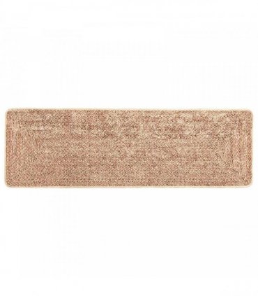 vidaXL Rug Runner MARSA Yellow 80 x 250 cm Polyester and PVC — Colour: Brown
