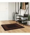 vidaXL Rug Runner MARSA Black 100 x 100 cm Polyester and PVC