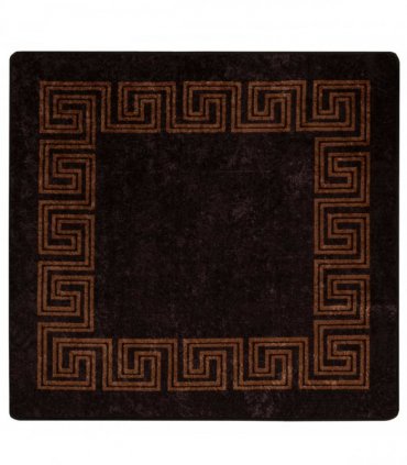 vidaXL Rug Runner MARSA Black 100 x 100 cm Polyester and PVC