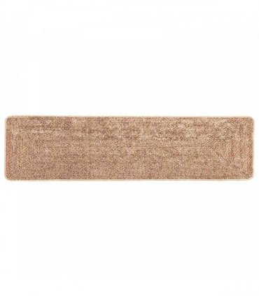 vidaXL Rug Runner MARSA Yellow 50 x 400 cm Polyester and PVC — Colour: Brown