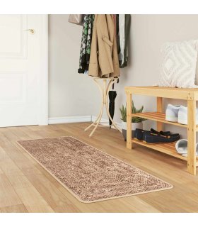 vidaXL Rug Runner MARSA Yellow 50 x 150 cm Polyester and PVC — Colour: Brown
