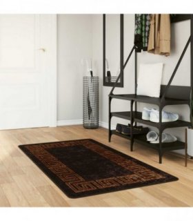 vidaXL Rug Runner MARSA Black 80 x 200 cm Polyester and PVC