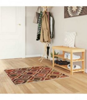 vidaXL Rug Runner MARSA Multicolour 100 x 100 cm Polyester and PVC