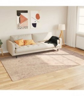 vidaXL Rug Runner MARSA Beige 190 x 300 cm Polyester and PVC