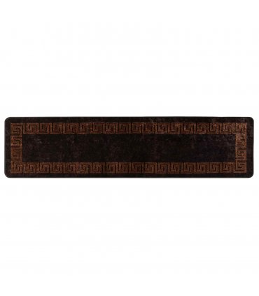 vidaXL Rug Runner MARSA Black 100 x 450 cm Polyester and PVC