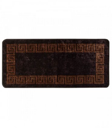 vidaXL Rug Runner MARSA Black 50 x 100 cm Polyester and PVC