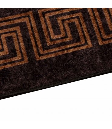 vidaXL Rug Runner MARSA Black 50 x 100 cm Polyester and PVC