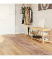 vidaXL Rug Runner MARSA White 50 x 400 cm Polyester and PVC — Colour: Beige and gold