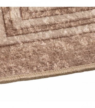 vidaXL Rug Runner MARSA White 50 x 400 cm Polyester and PVC — Colour: Beige and gold