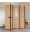 vidaXL 6-Panel Room Divider Beige 300 x 220 cm Fabric