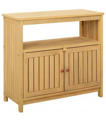 vidaXL Garden Console Table Light Acacia 80 x 35 x 75 cm