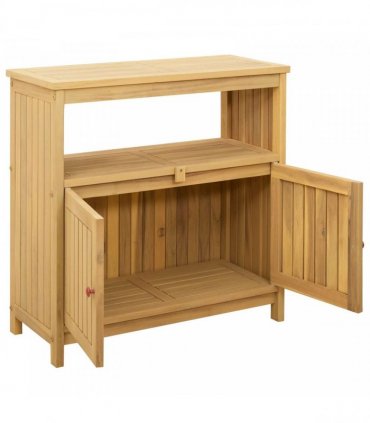 vidaXL Garden Console Table Light Acacia 80 x 35 x 75 cm