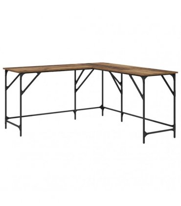 vidaXL Desk Old Wood 149 x 149 x 75 cm Engineered Wood