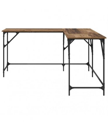 vidaXL Desk Old Wood 149 x 149 x 75 cm Engineered Wood