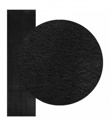 vidaXL Medium Pile Soft and Washable Rug HUARTE Black 1000 x 80 cm — Size: 80 x 1000 cm