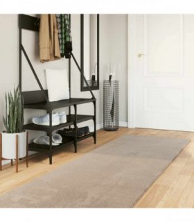vidaXL Medium Pile Soft and Washable Rug HUARTE Sand 1000 x 80 cm — Size: 80 x 1000 cm