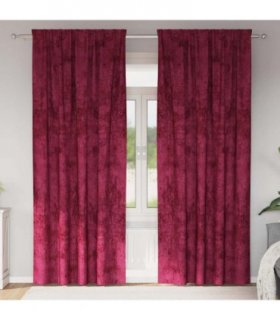 vidaXL Velvet Curtains 2 pcs Wine Red 260 x 140 cm Velvet — Size: 140 x 260 cm — V0672130764