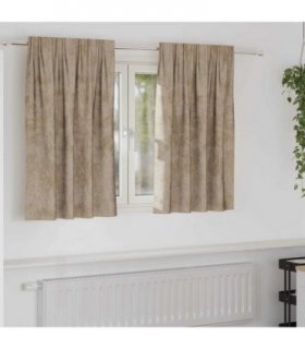 vidaXL Velvet Curtains 2 pcs Champagne 140 x 140 cm Velvet — V0672130765