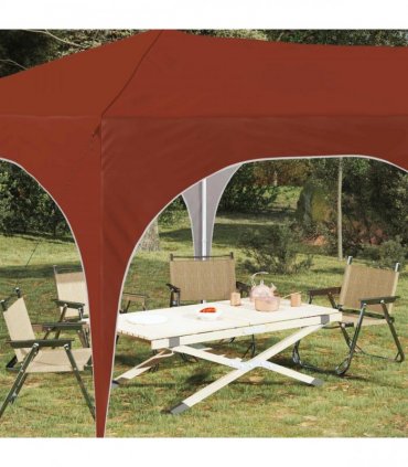 vidaXL Pop-up Party Tent 575 x 288 x 245 cm Terracotta Oxford Fabric — Model: without sidewall