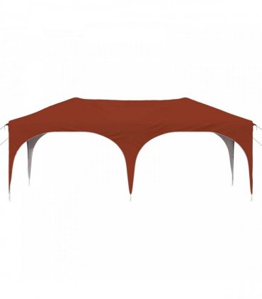 vidaXL Pop-up Party Tent 575 x 288 x 245 cm Terracotta Oxford Fabric — Model: without sidewall