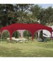 vidaXL Pop-up Party Tent 575 x 288 x 245 cm Burgundy Oxford Fabric — Model: without sidewall