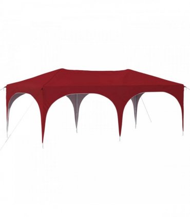 vidaXL Pop-up Party Tent 575 x 288 x 245 cm Burgundy Oxford Fabric — Model: without sidewall