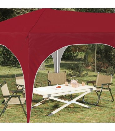 vidaXL Pop-up Party Tent 575 x 288 x 245 cm Burgundy Oxford Fabric — Model: without sidewall