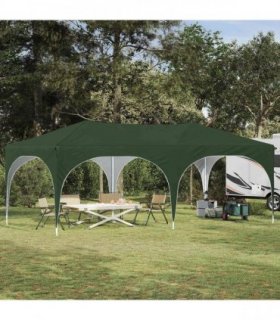 vidaXL Pop-up Party Tent 575 x 288 x 245 cm Green Oxford Fabric — Model: without sidewall