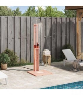 vidaXL Outdoor Shower 206 cm Solid Douglas Wood and Stainless Steel — Colour: Natural douglas