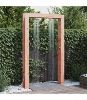 vidaXL Outdoor Shower 226 cm Solid Douglas Wood and Stainless Steel — Colour: Natural douglas