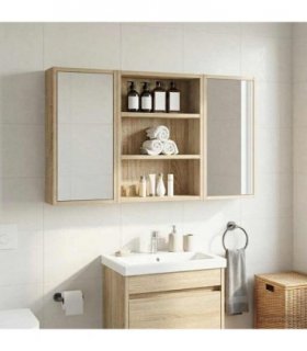 vidaXL Bathroom Wall Cabinet with Shelf Sonoma Oak 40 x 10 x 50 cm