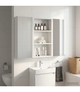 vidaXL Bathroom Wall Cabinet White 40 x 14 x 70 cm Engineered wood