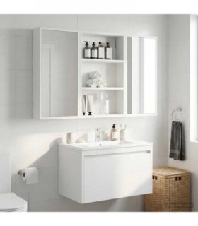 vidaXL Bathroom Wall Cabinet White 40 x 10 x 60.5 cm Engineered wood