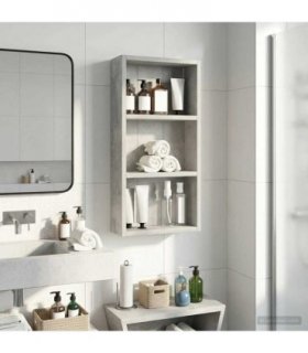 vidaXL Bathroom Wall Cabinet Concrete Grey 30 x 10 x 60.5 cm