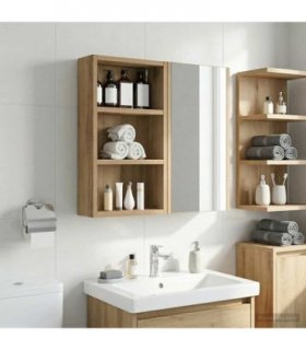 vidaXL Bathroom Wall Cabinet with Shelf Artisian Oak 30 x 10 x 50 cm — Colour: Artisan oak