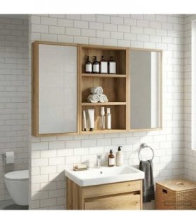 vidaXL Bathroom Wall Cabinet with Shelf Artisian Oak 40 x 10 x 60.5 cm — Colour: Artisan oak