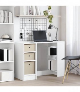 vidaXL Desk with Drawer White 100 x 40 x 75 cm Engineered Wood