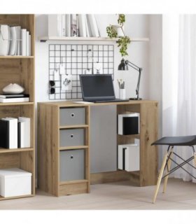 vidaXL Desk with Drawer Artisan Oak 100 x 40 x 75 cm Engineered Wood