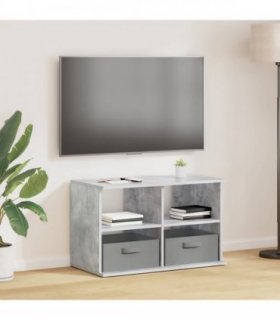 vidaXL TV stand with Drawer Concrete Grey 79 x 40 x 48 cm