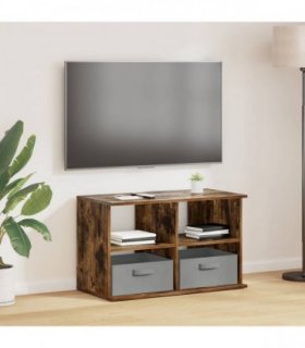 vidaXL TV stand with Drawer Smoked Oak 79 x 40 x 48 cm