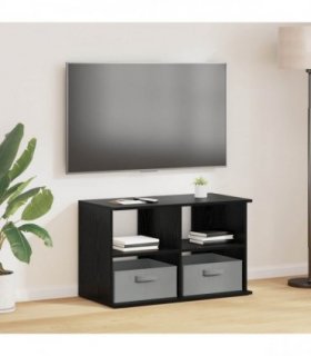 vidaXL TV stand with Drawer Black Oak 79 x 40 x 48 cm