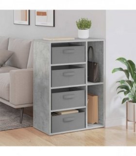 vidaXL Sideboard with Drawer Concrete Grey 60 x 33.5 x 84 cm