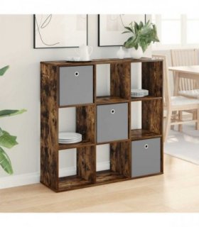 vidaXL Sideboard with Drawer Smoked Oak 102 x 31 x 99.5 cm