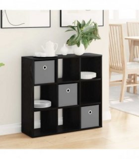 vidaXL Sideboard with Drawer Black Oak 73.5 x 24 x 69.5 cm