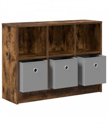 vidaXL Sideboard with Drawer Smoked Oak 73.5 x 22.5 x 53.5 cm — Size: 73.5 x 22 x 53.5 cm