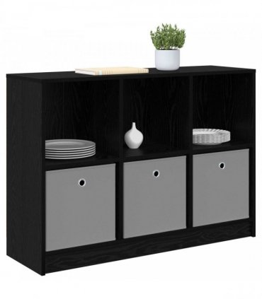 vidaXL Sideboard with Drawer Black Oak 102 x 32 x 73.5 cm