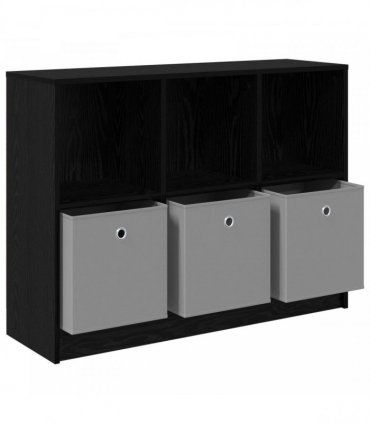 vidaXL Sideboard with Drawer Black Oak 102 x 32 x 73.5 cm