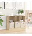 vidaXL Sideboard with Drawer Sonoma Oak 88.5 x 27.5 x 63.5 cm — Size: 88.5 x 27 x 63.5 cm